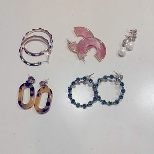 5 pairs fashion earrings from Anthropologie